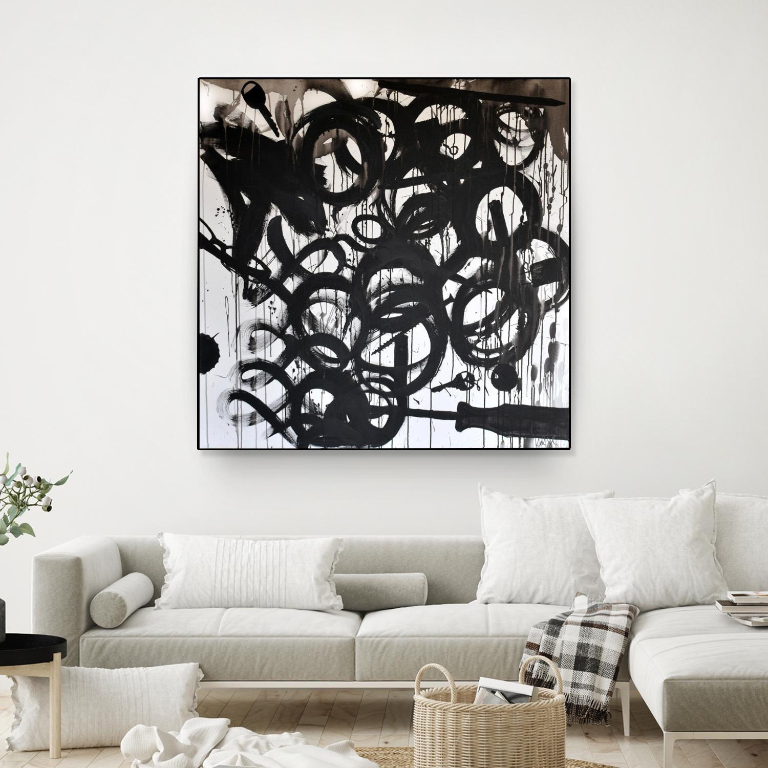 Junk Drawer by KenT Youngstrom  on GIANT ART - black and white  abstract