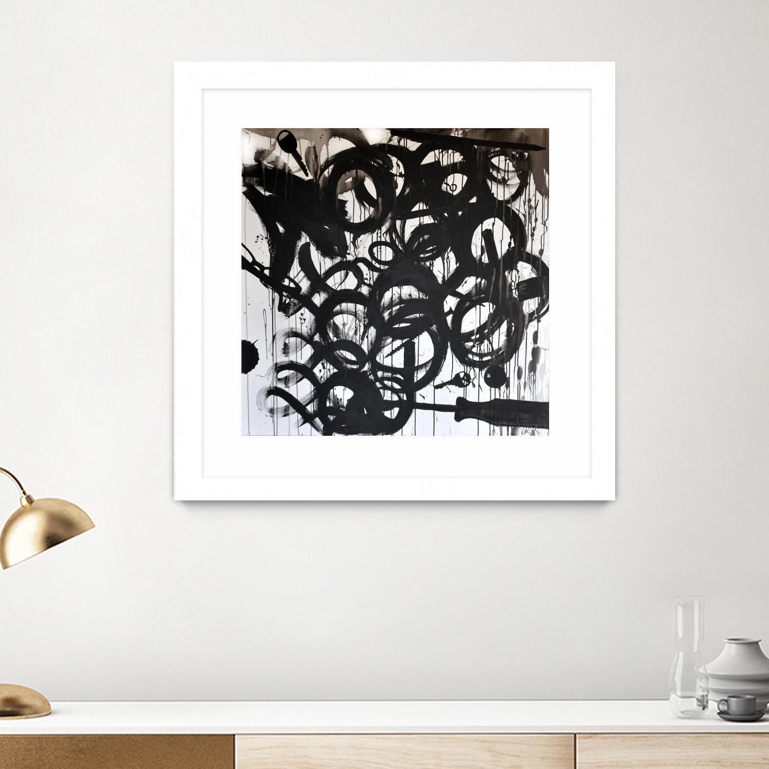Junk Drawer by KenT Youngstrom  on GIANT ART - black and white  abstract