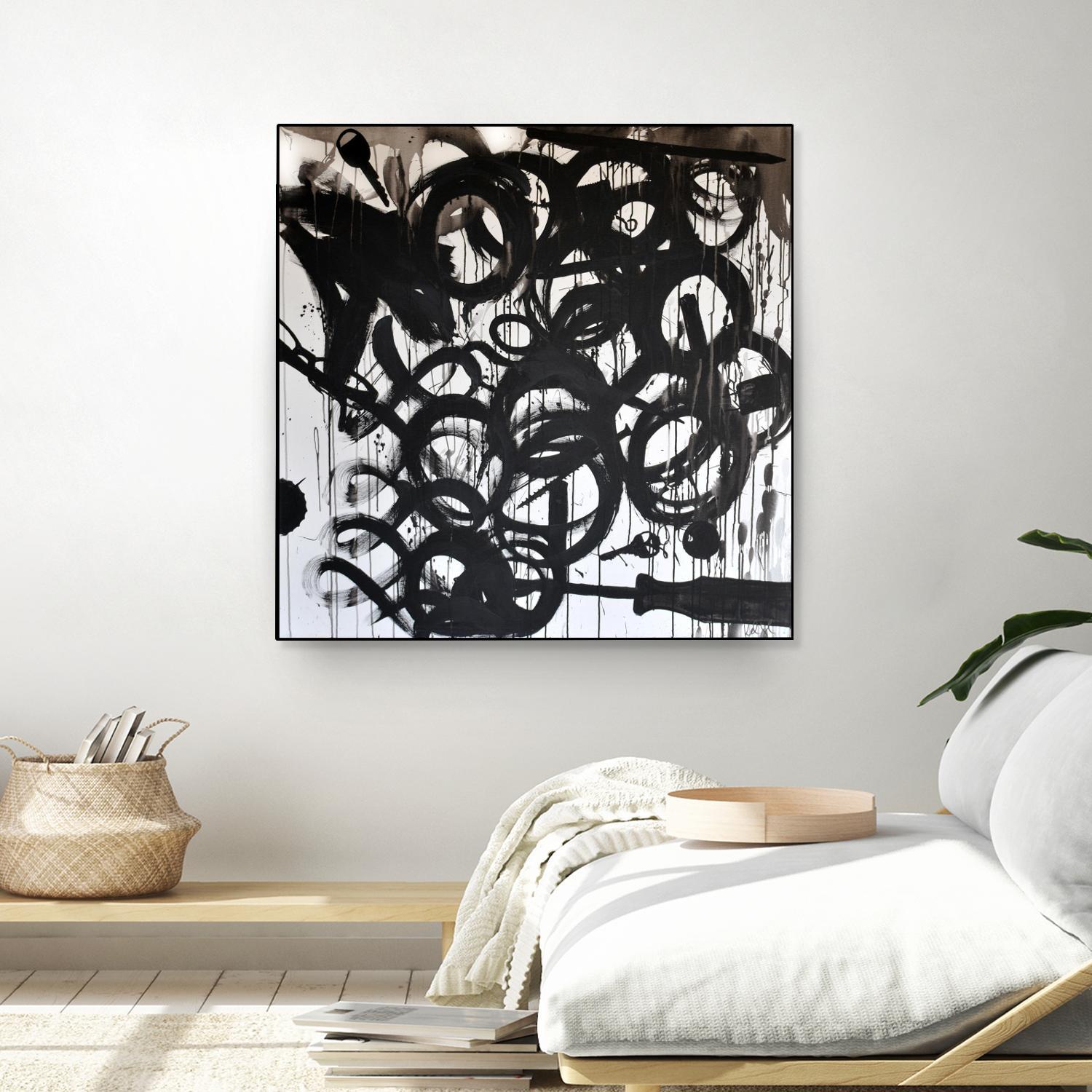 Junk Drawer by KenT Youngstrom  on GIANT ART - black and white  abstract