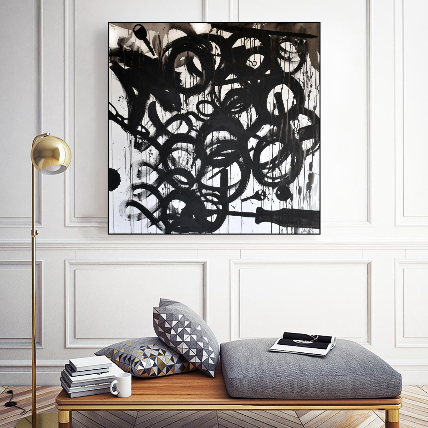 Junk Drawer by KenT Youngstrom  on GIANT ART - black and white  abstract