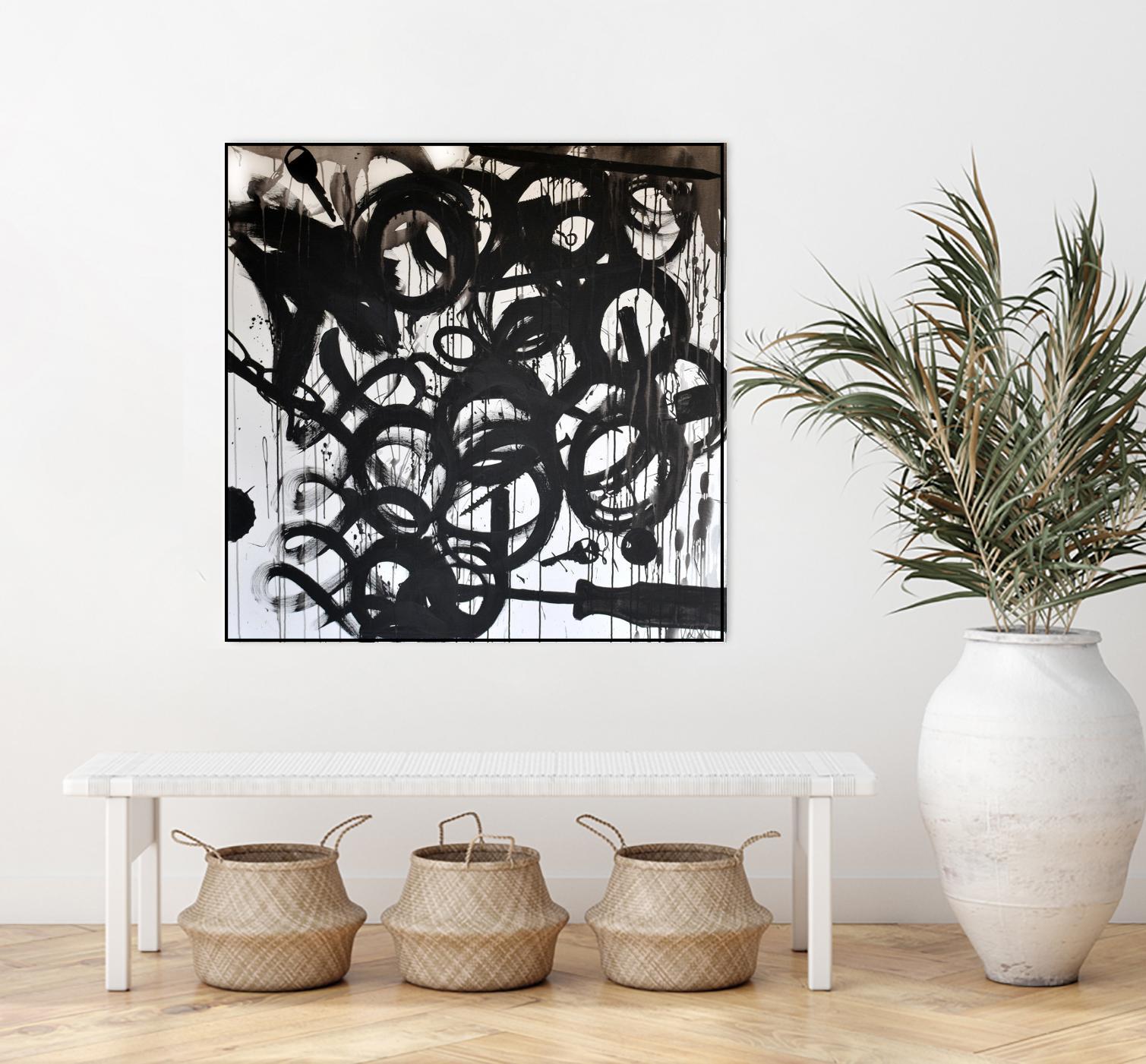 Junk Drawer by KenT Youngstrom  on GIANT ART - black and white  abstract