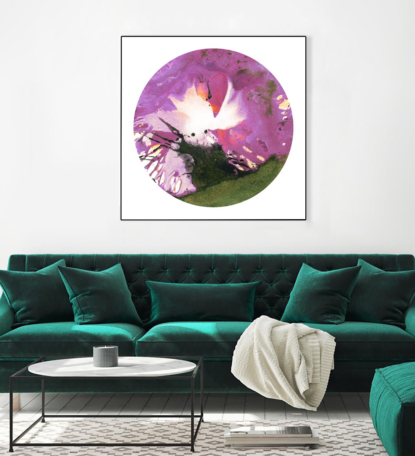Spin Art 23 by Kyle Goderwis on GIANT ART - green abstract