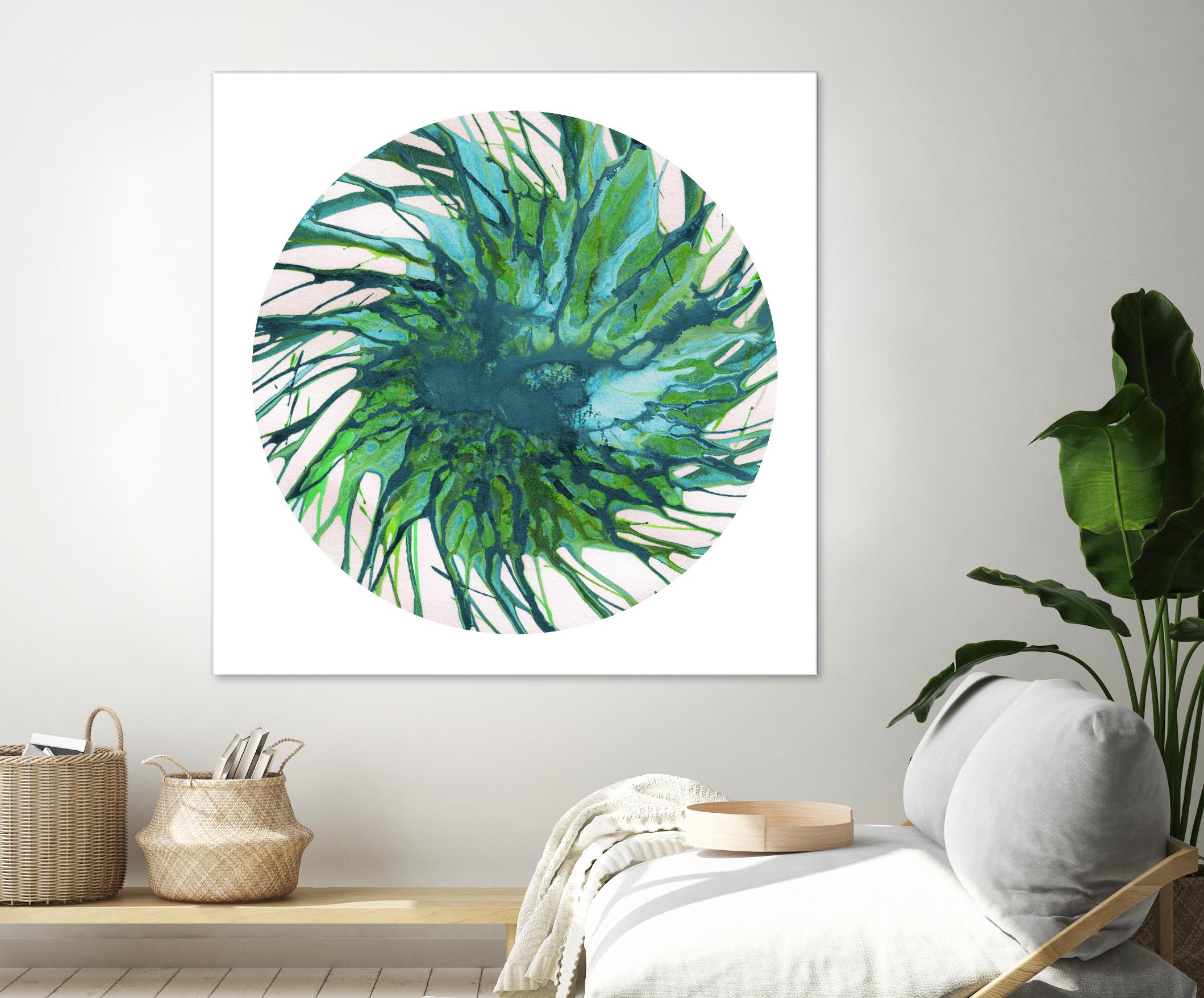 Spin Art 29 by Kyle Goderwis on GIANT ART - green abstract