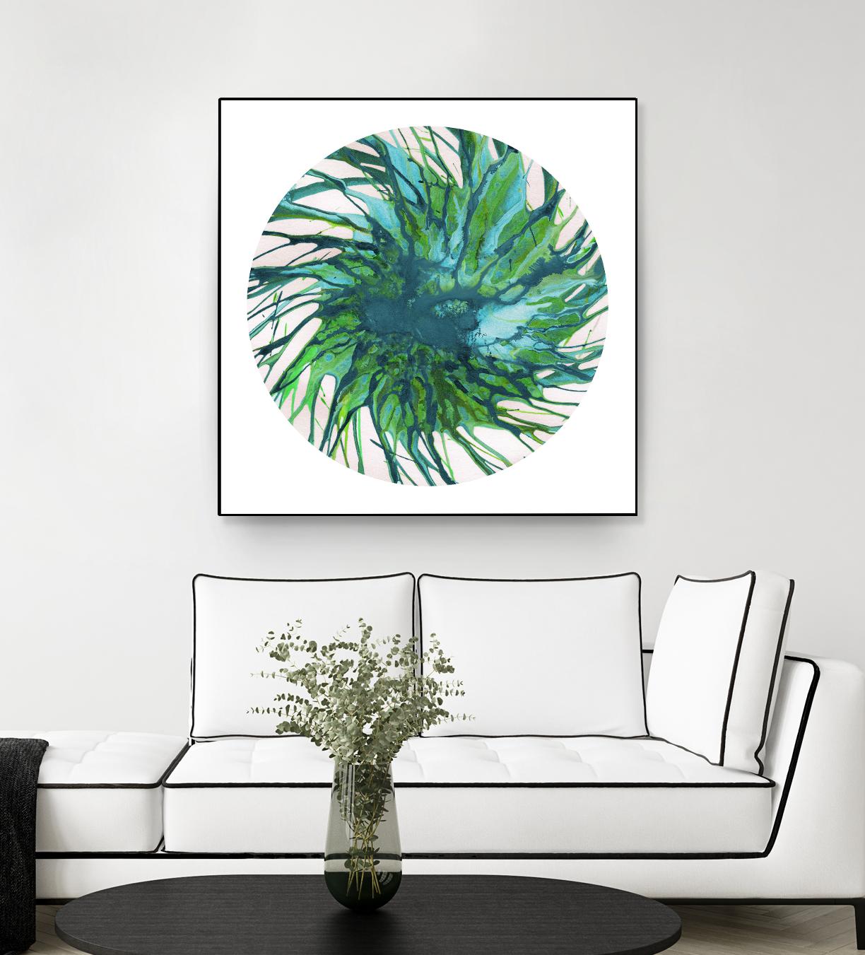 Spin Art 29 by Kyle Goderwis on GIANT ART - green abstract