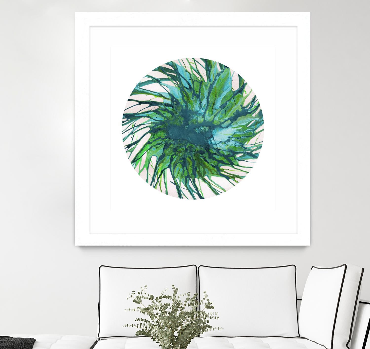 Spin Art 29 by Kyle Goderwis on GIANT ART - green abstract