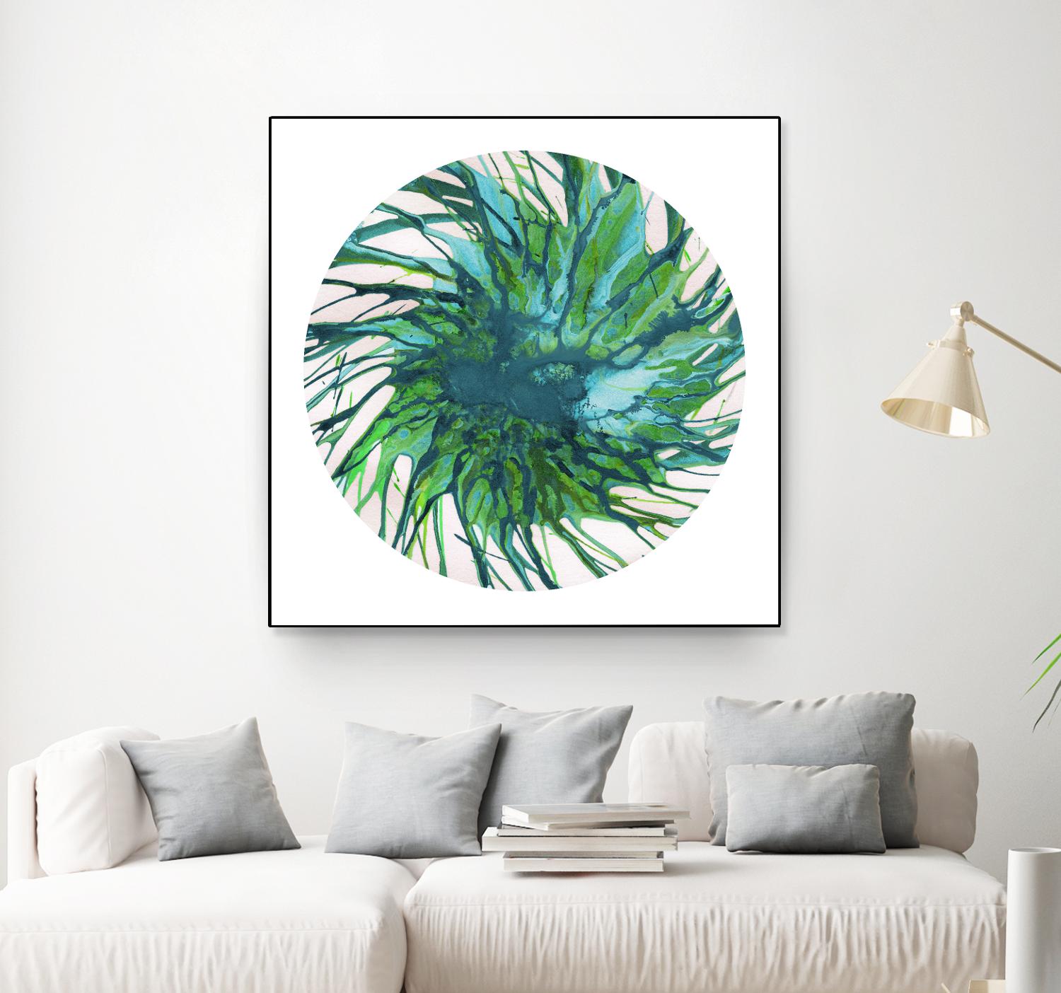 Spin Art 29 by Kyle Goderwis on GIANT ART - green abstract