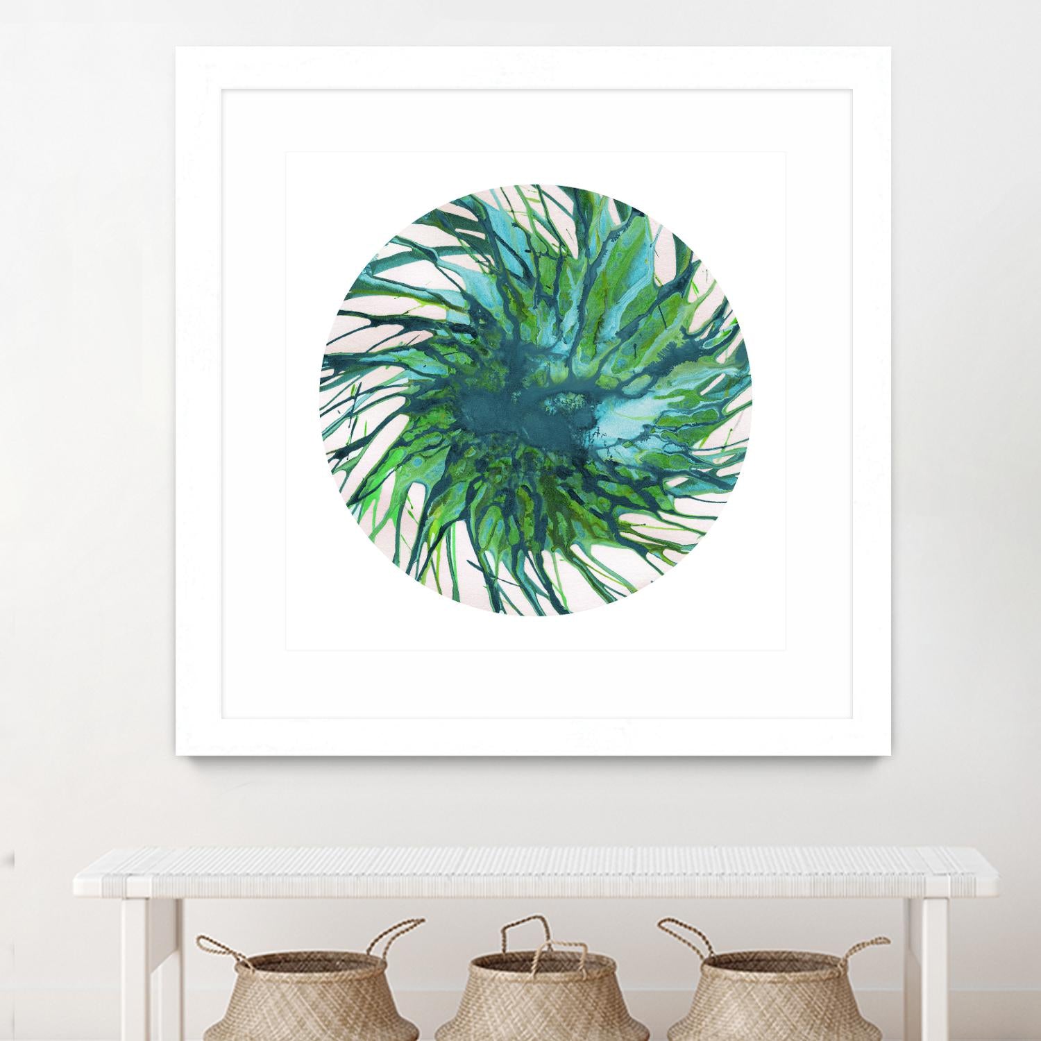 Spin Art 29 by Kyle Goderwis on GIANT ART - green abstract