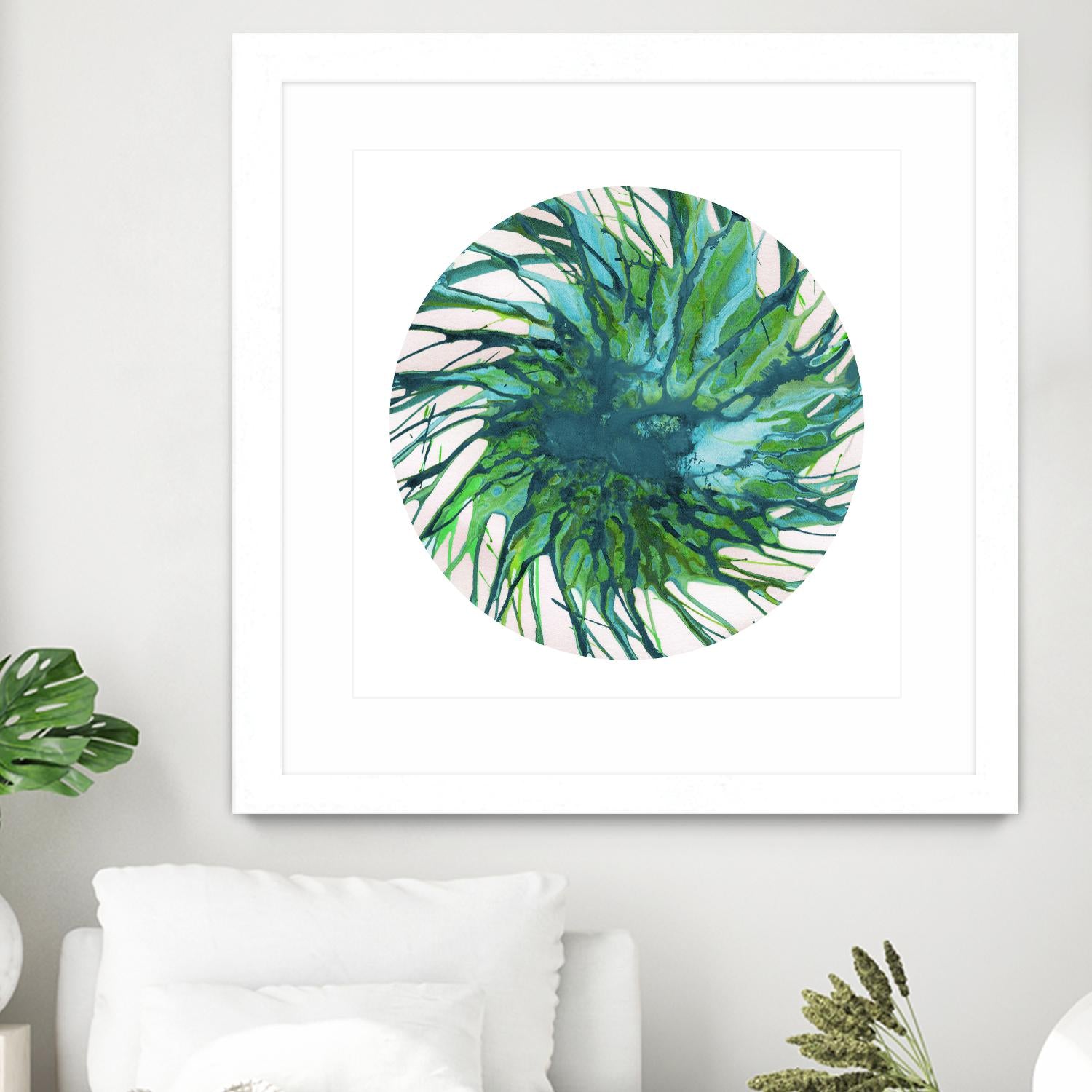 Spin Art 29 by Kyle Goderwis on GIANT ART - green abstract