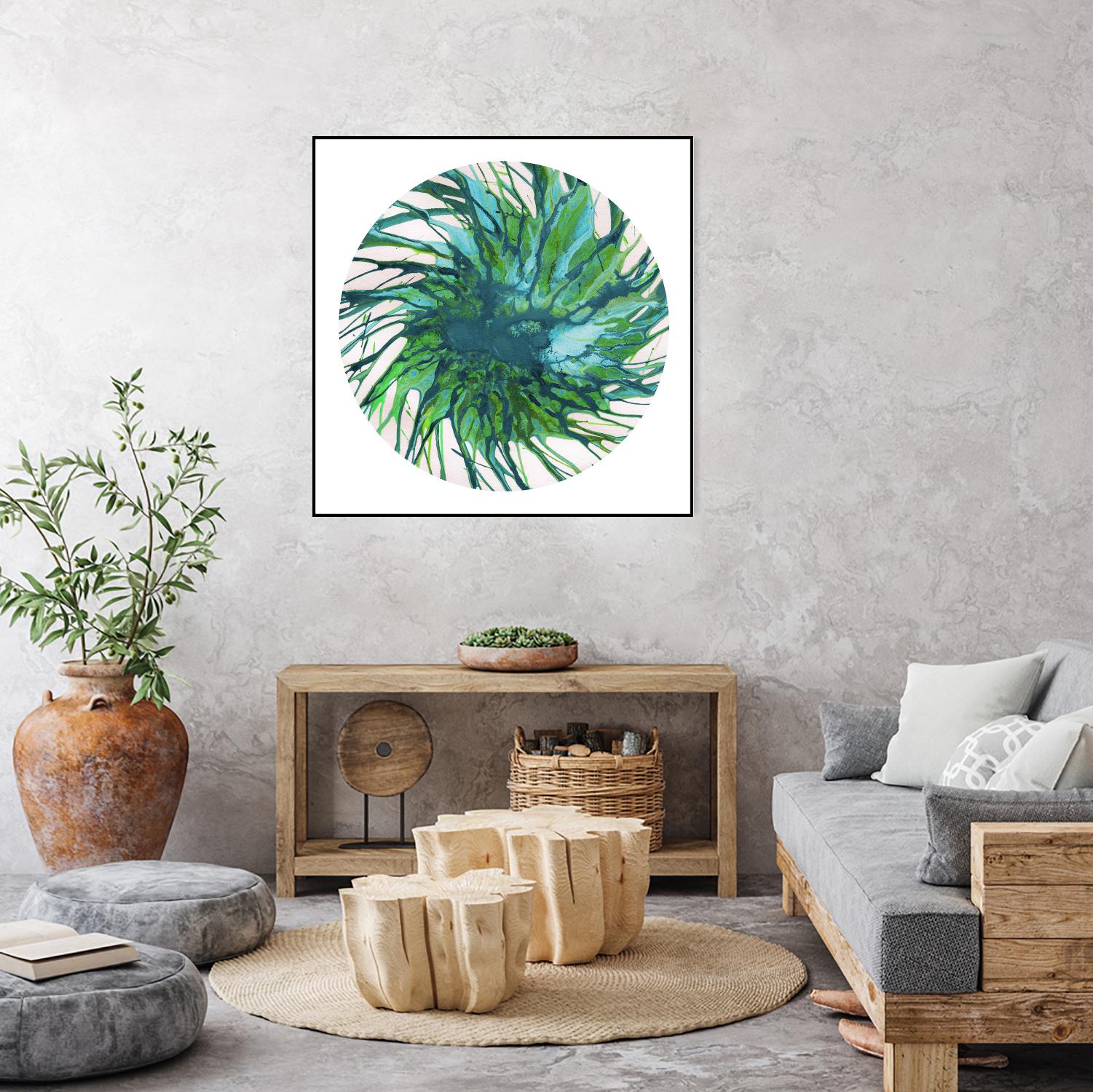 Spin Art 29 by Kyle Goderwis on GIANT ART - green abstract