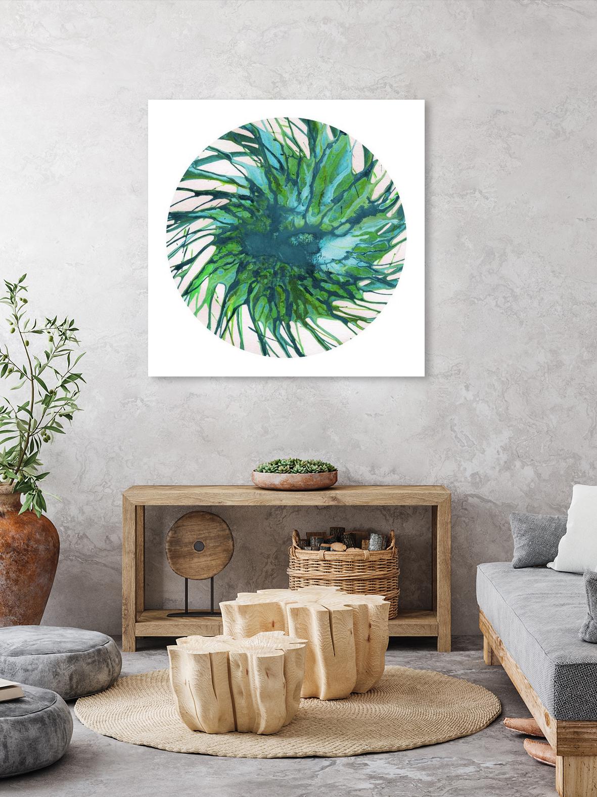 Spin Art 29 by Kyle Goderwis on GIANT ART - green shapes
