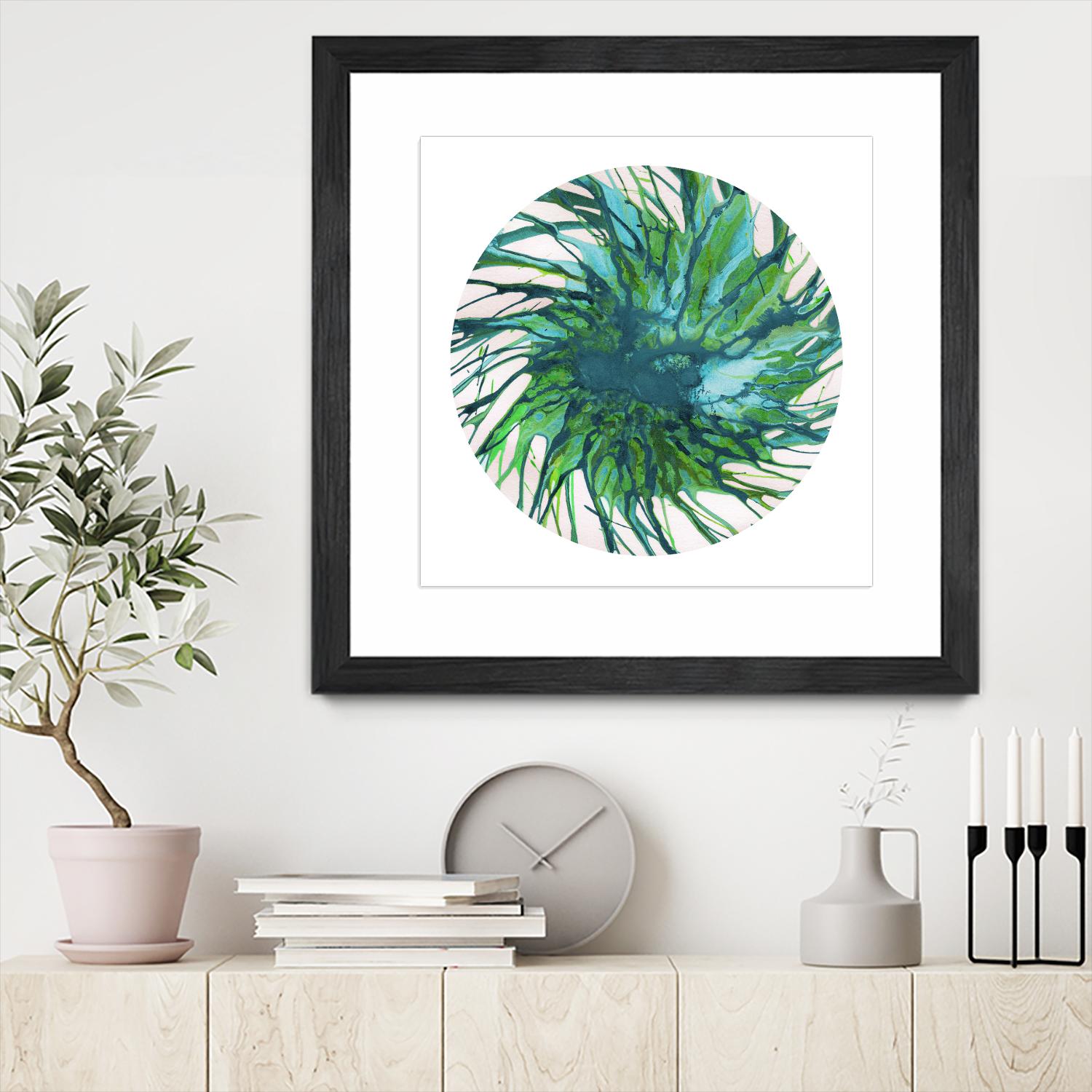 Spin Art 29 by Kyle Goderwis on GIANT ART - green abstract