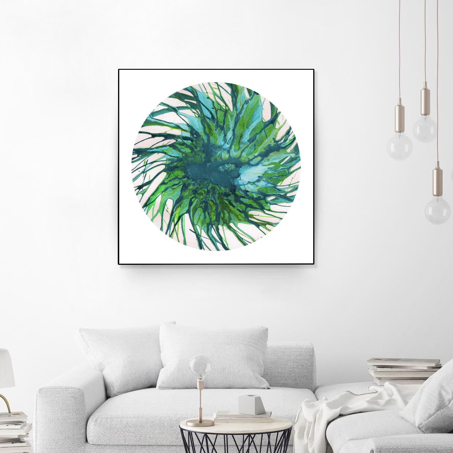 Spin Art 29 by Kyle Goderwis on GIANT ART - green abstract