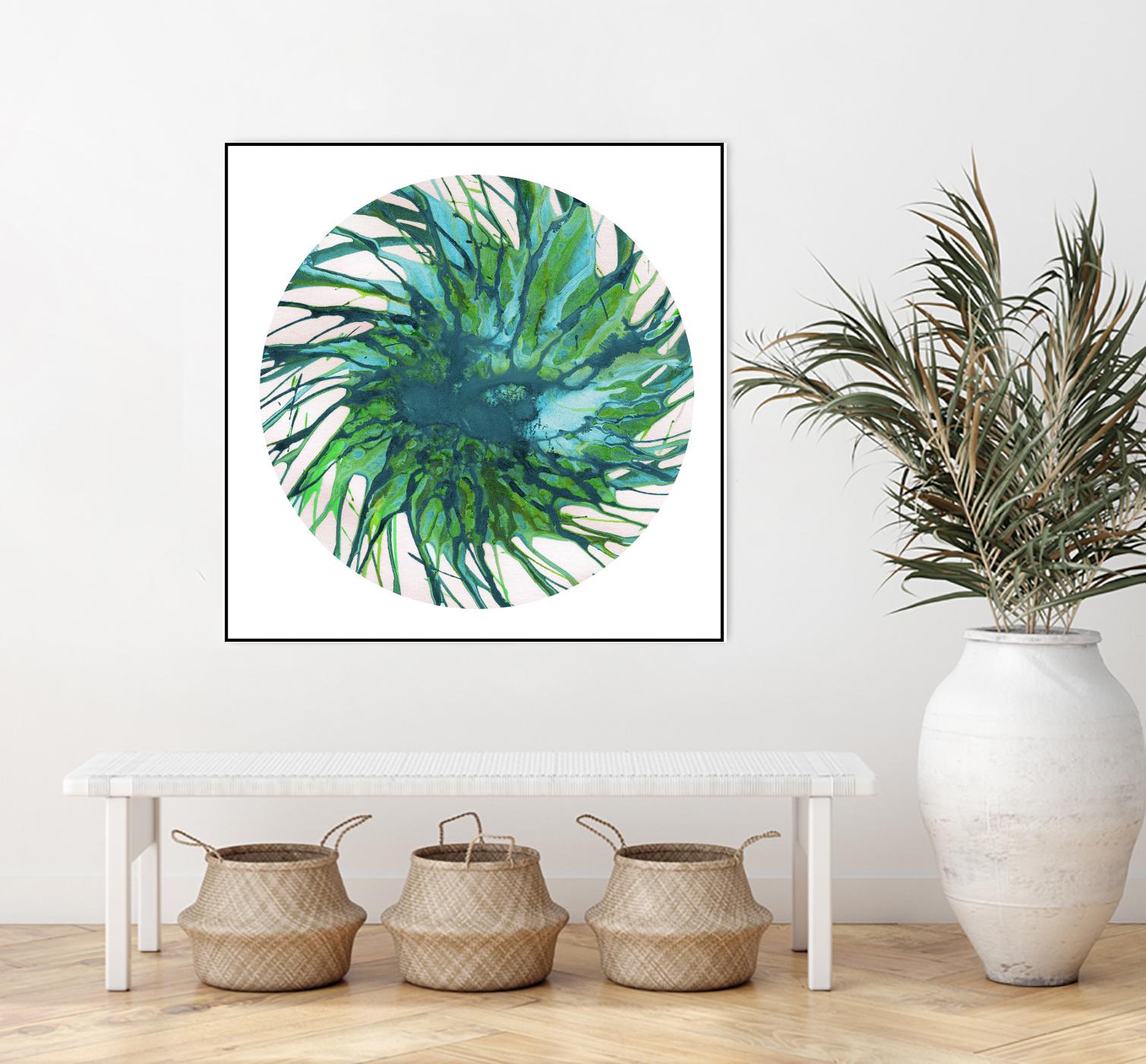 Spin Art 29 by Kyle Goderwis on GIANT ART - green abstract