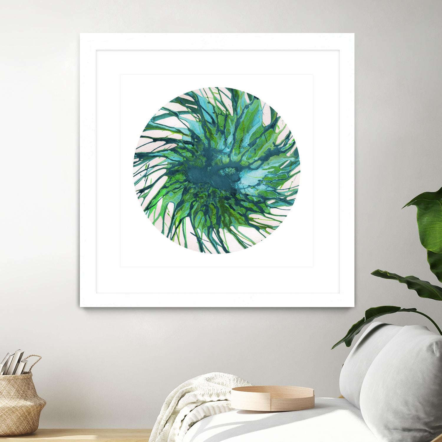 Spin Art 29 by Kyle Goderwis on GIANT ART - green abstract