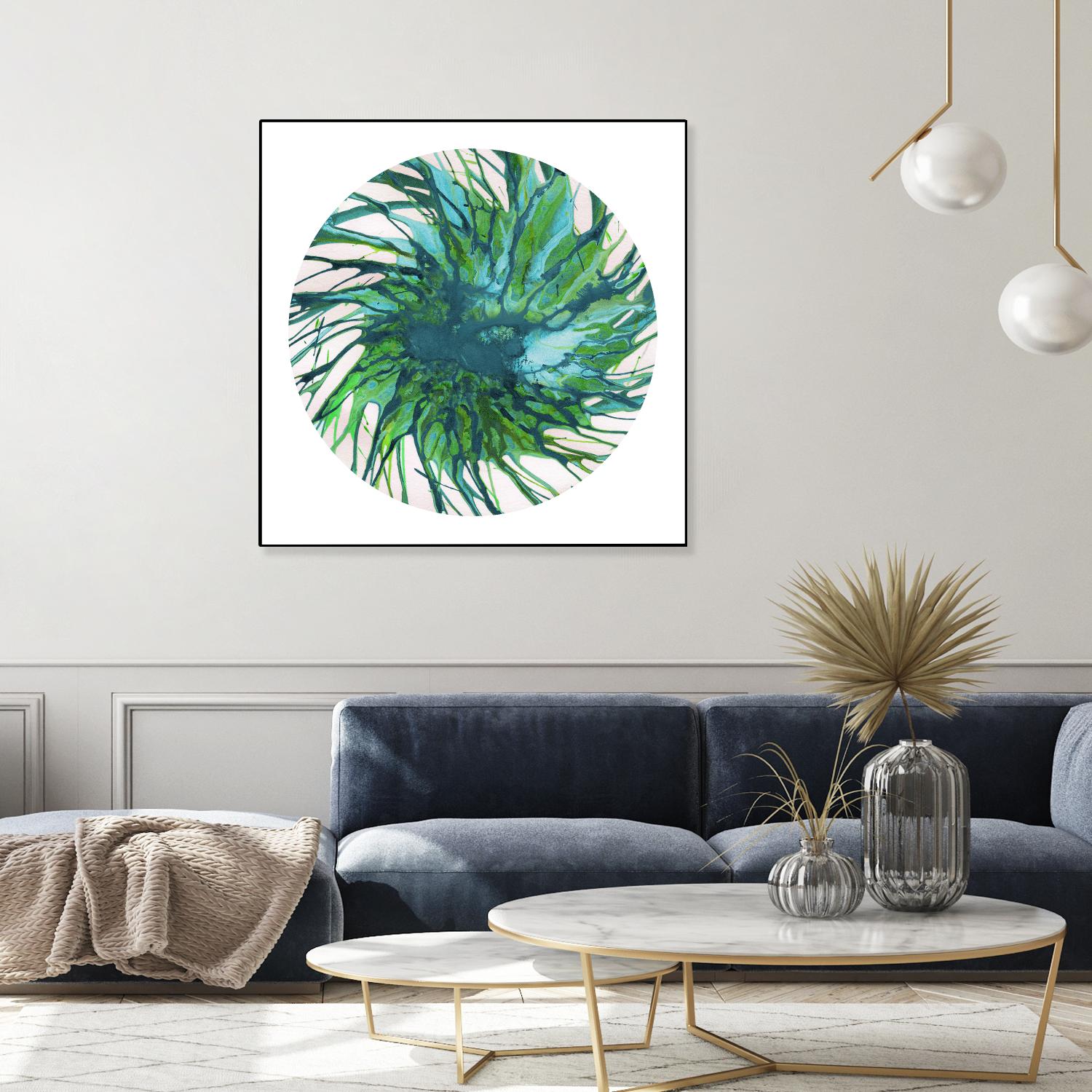 Spin Art 29 by Kyle Goderwis on GIANT ART - green abstract