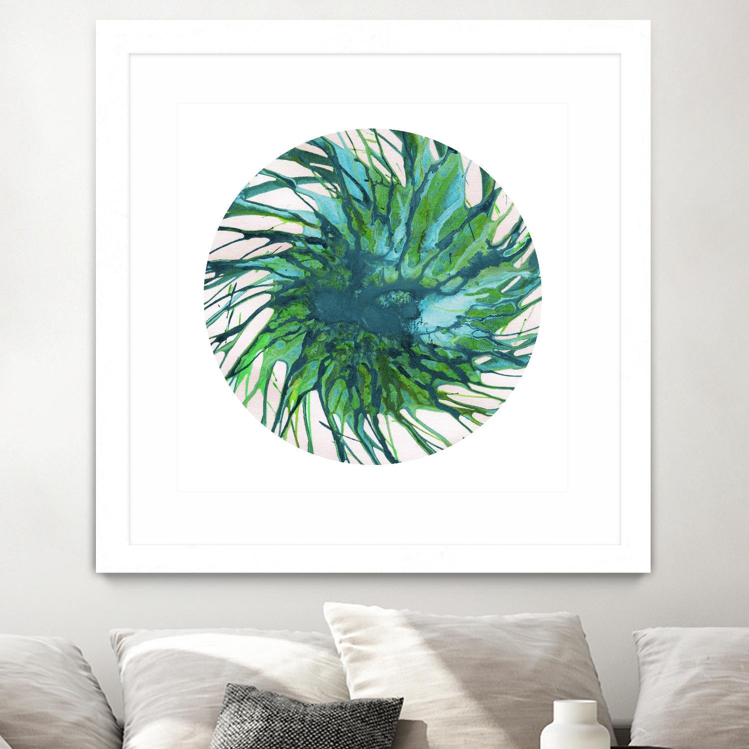 Spin Art 29 by Kyle Goderwis on GIANT ART - green abstract