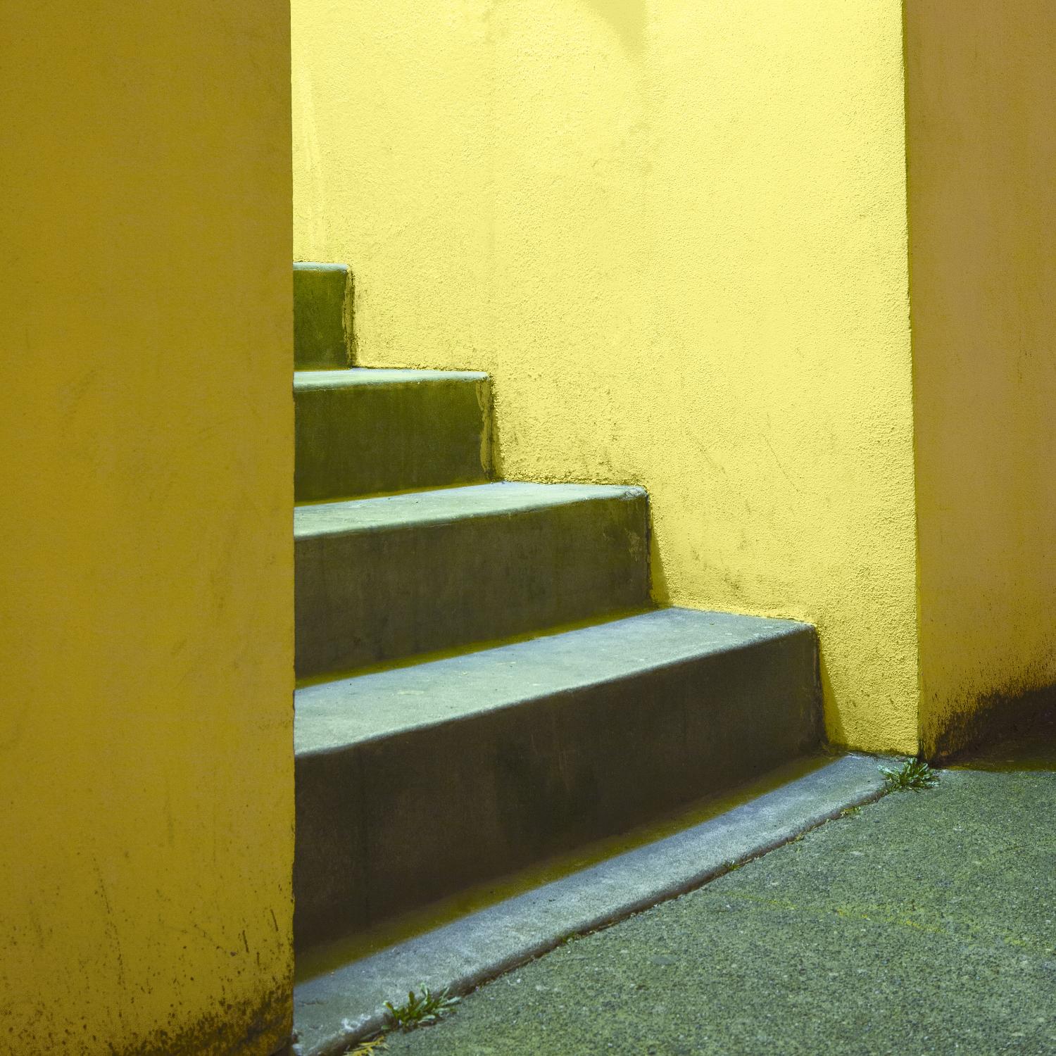 Yellow Stairway-recolor by Acer Images on GIANT ART - orange photo art