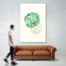 Embroidered Prism Collage 3 by Natasha Marie on GIANT ART - blue contemporary