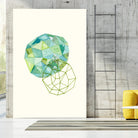 Embroidered Prism Collage 3 by Natasha Marie on GIANT ART - blue contemporary