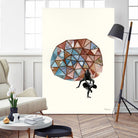 Embroidered Prism Collage 4 by Natasha Marie on GIANT ART - orange contemporary