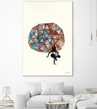 Embroidered Prism Collage 4 by Natasha Marie on GIANT ART - orange contemporary
