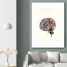 Embroidered Prism Collage 4 by Natasha Marie on GIANT ART - orange contemporary