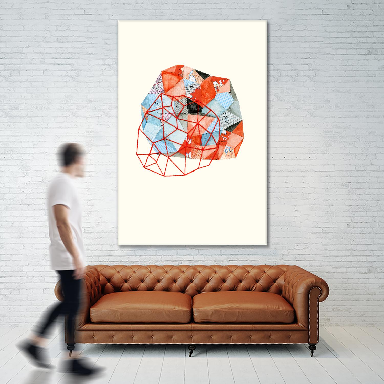 Embroidered Prism Collage 6 by Natasha Marie on GIANT ART - grey contemporary