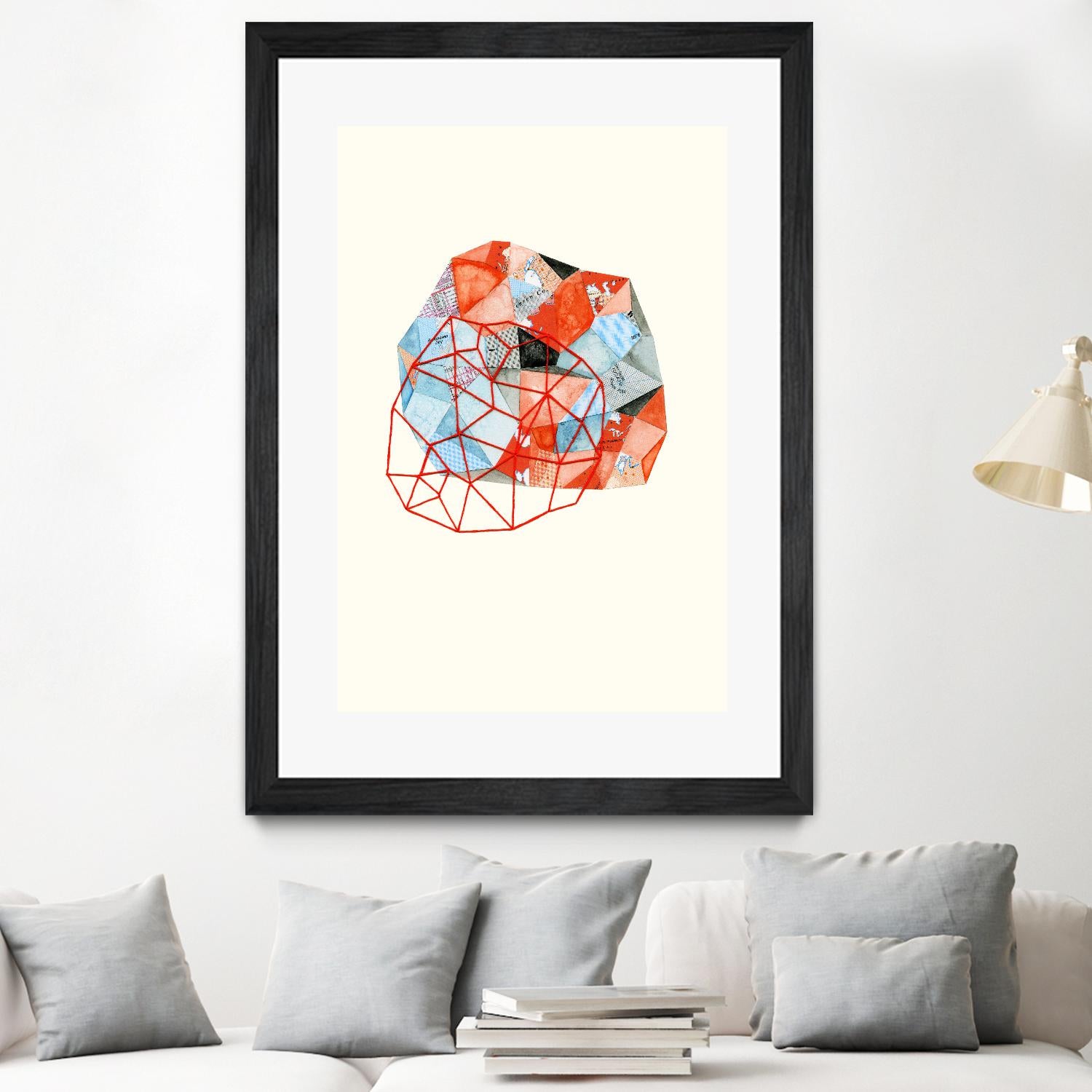 Embroidered Prism Collage 6 by Natasha Marie on GIANT ART - grey contemporary