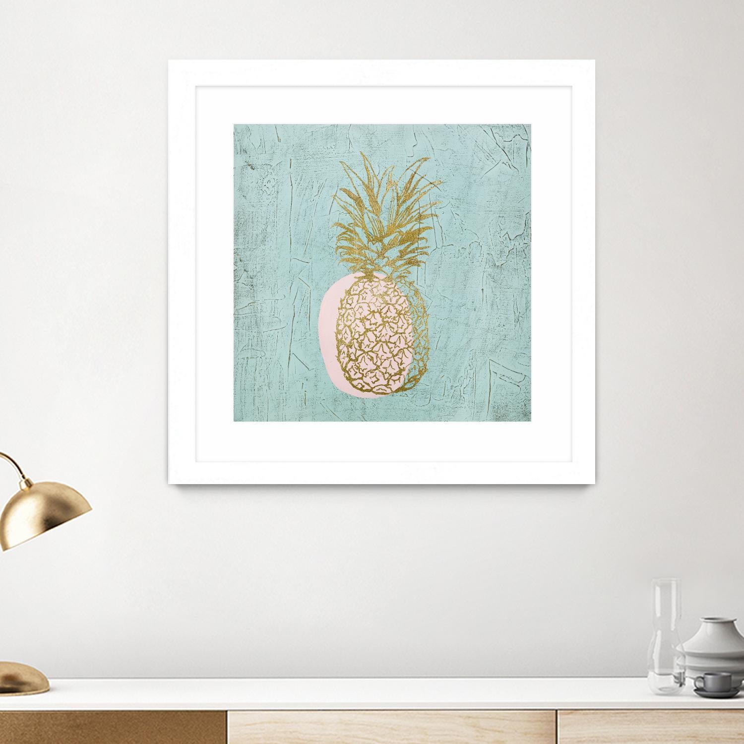 Golden Pineapple by Stefano Altamura on GIANT ART - gold still life