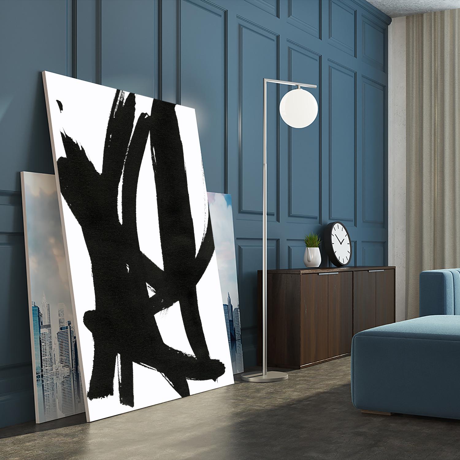 Composition in Black and White 7 by THE Studio on GIANT ART - white abstract