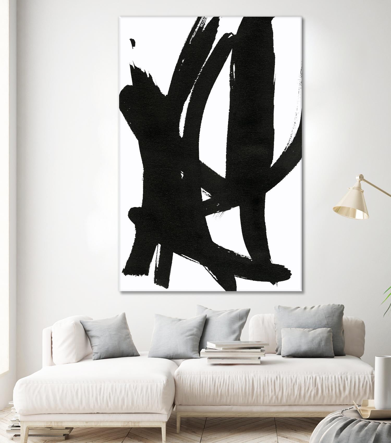Composition in Black and White 7 by THE Studio on GIANT ART - white abstract