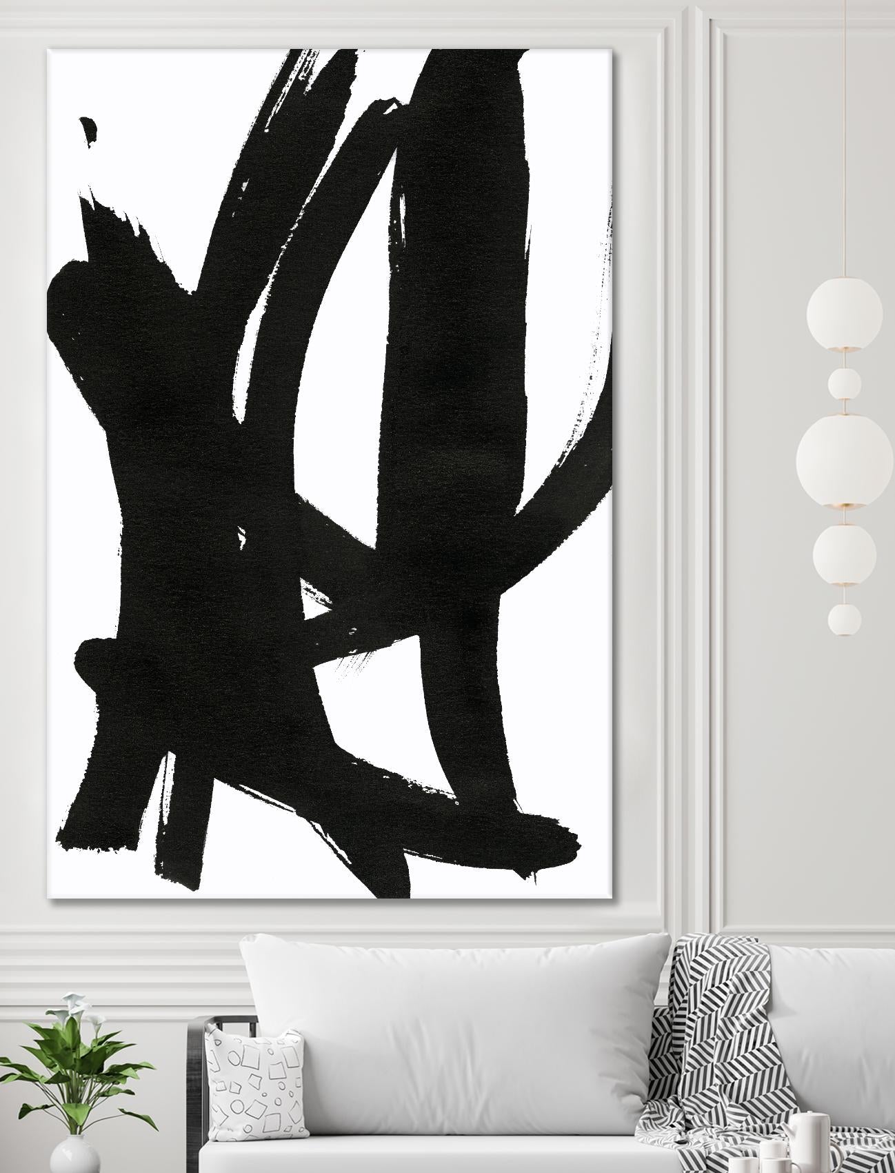 Composition in Black and White 7 by THE Studio on GIANT ART - white abstract