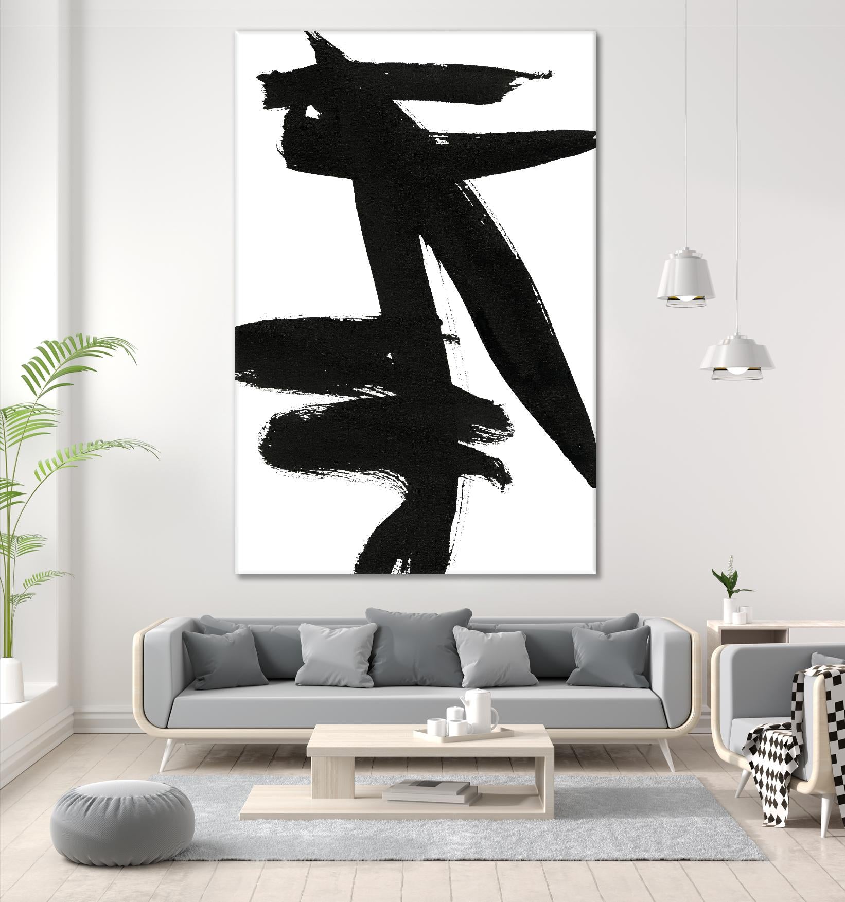 Composition in Black and White 9 by THE Studio on GIANT ART - white abstract