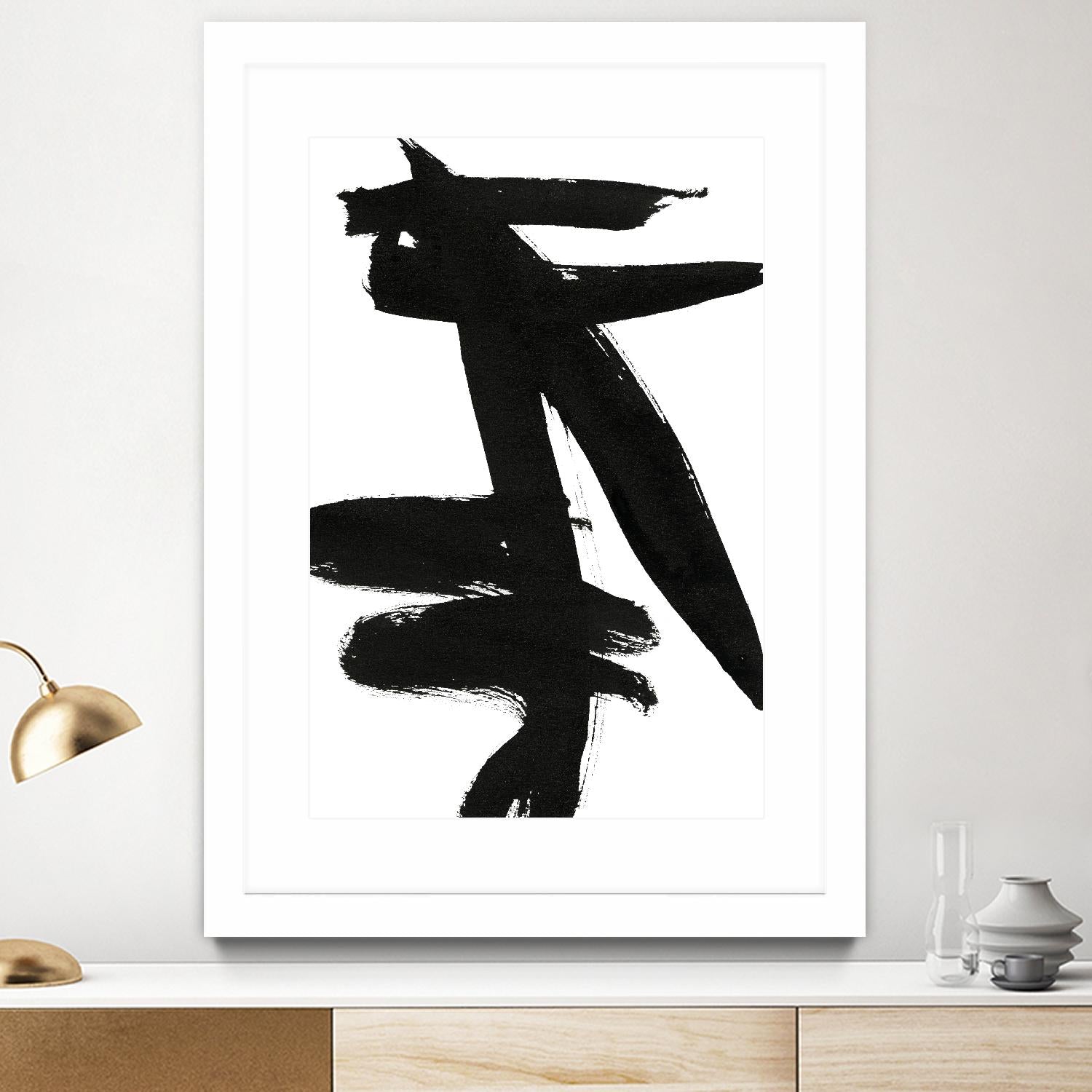 Composition in Black and White 9 by THE Studio on GIANT ART - white abstract