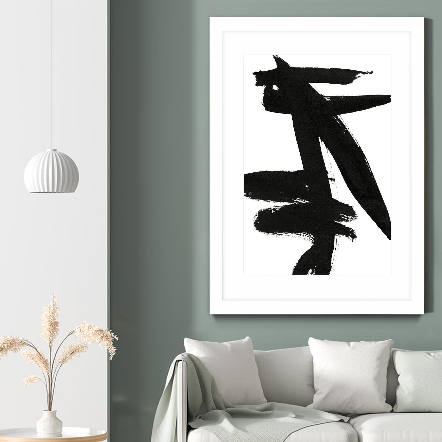 Composition in Black and White 9 by THE Studio on GIANT ART - white abstract