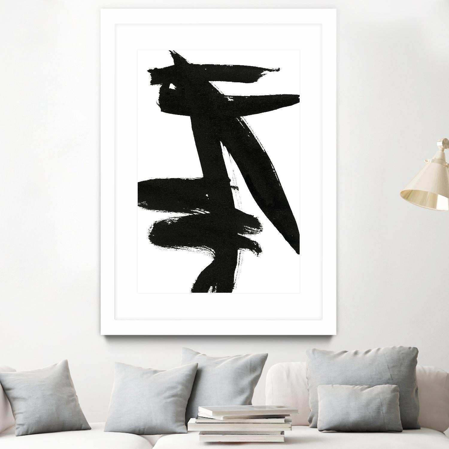 Composition in Black and White 9 by THE Studio on GIANT ART - white abstract