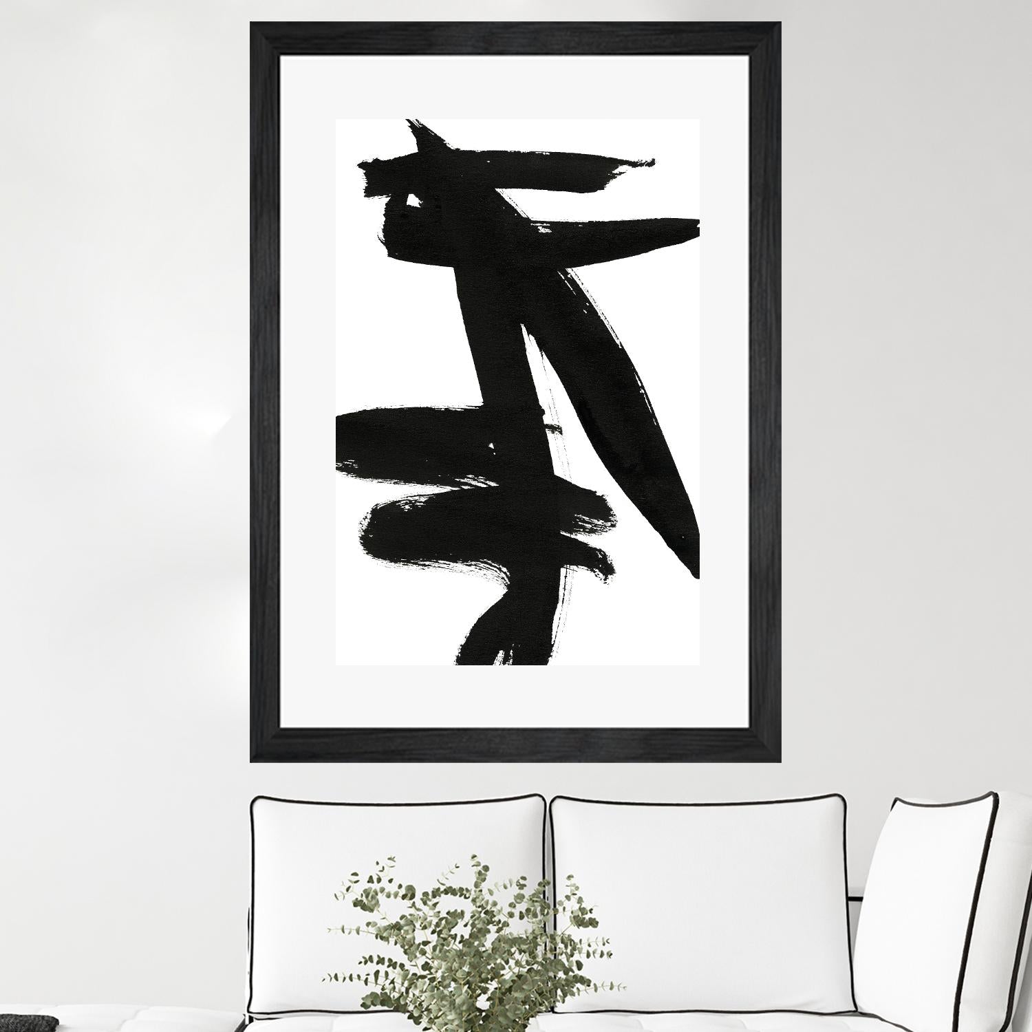 Composition in Black and White 9 by THE Studio on GIANT ART - white abstract