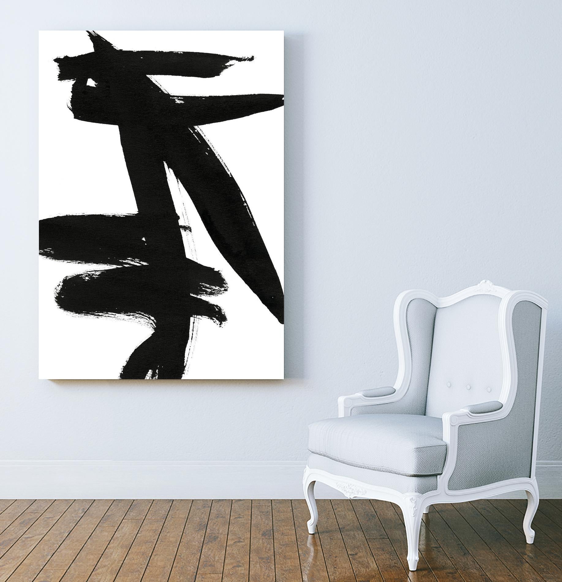Composition in Black and White 9 by THE Studio on GIANT ART - white abstract