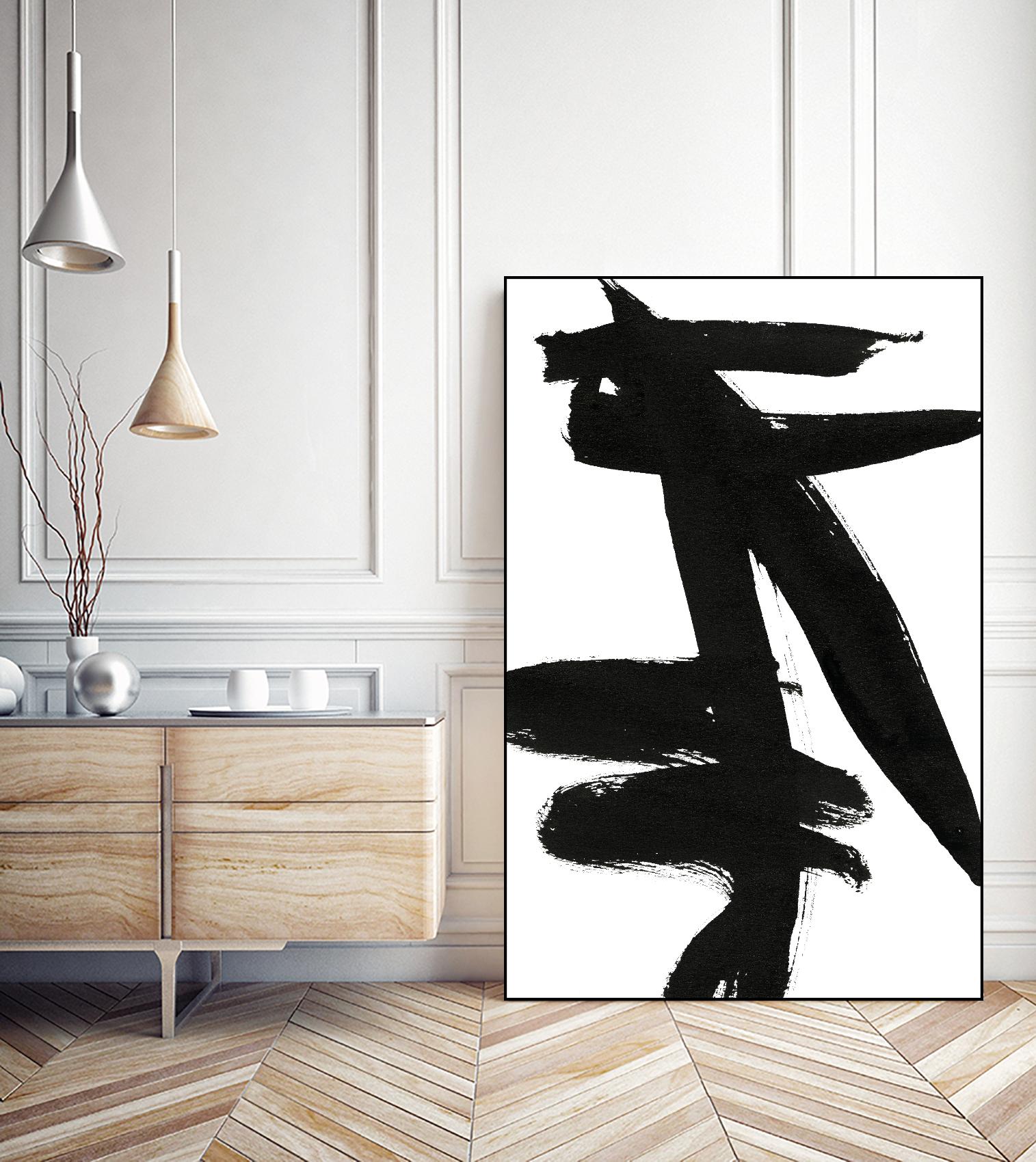 Composition in Black and White 9 by THE Studio on GIANT ART - white abstract