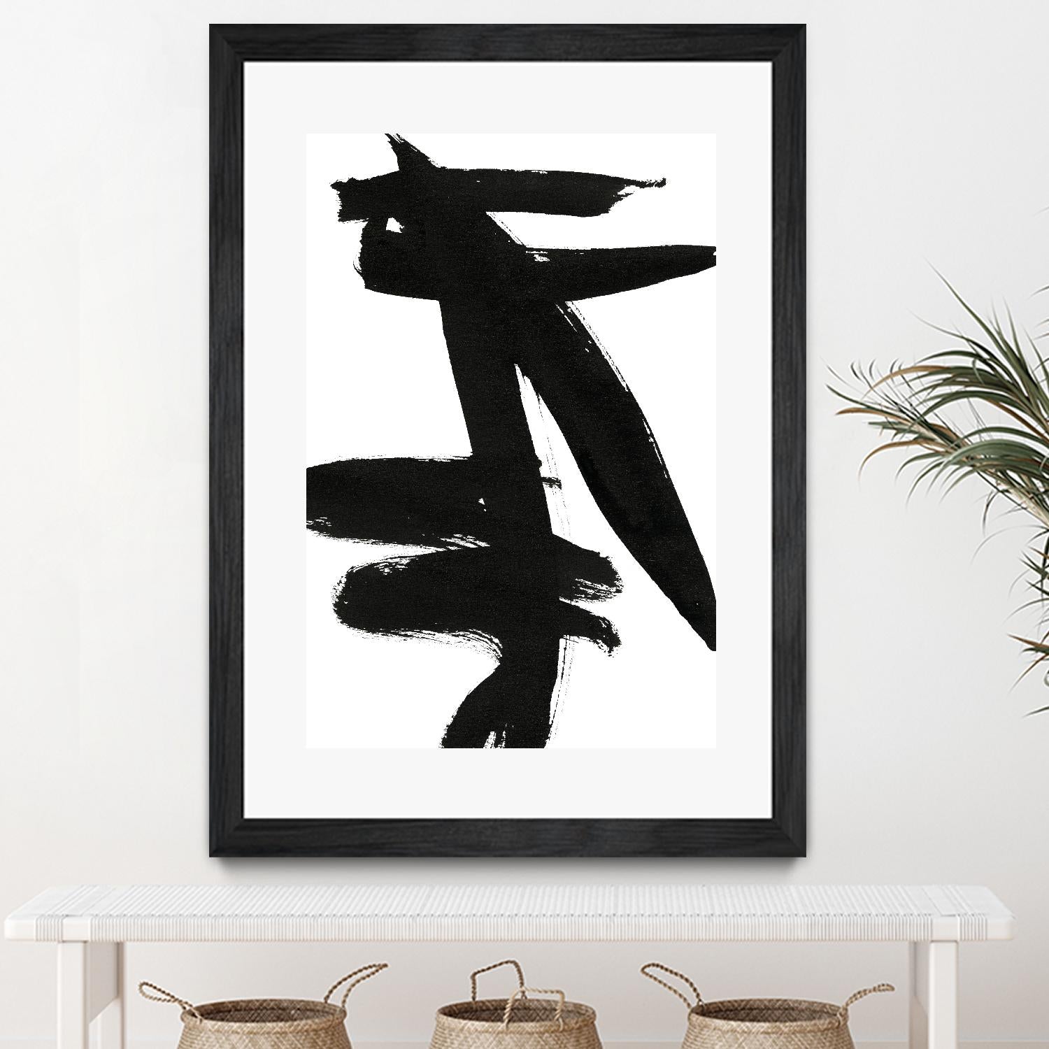 Composition in Black and White 9 by THE Studio on GIANT ART - white abstract