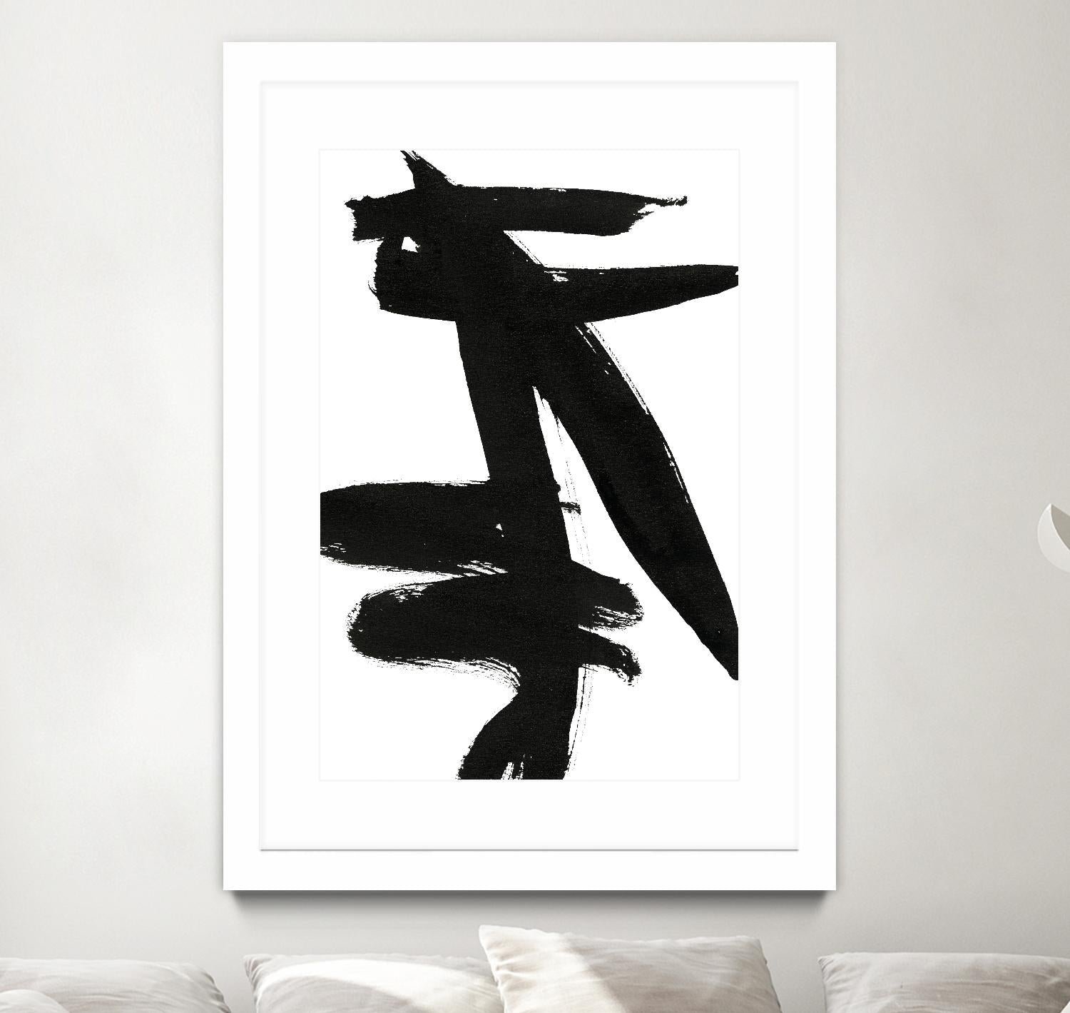 Composition in Black and White 9 by THE Studio on GIANT ART - white abstract