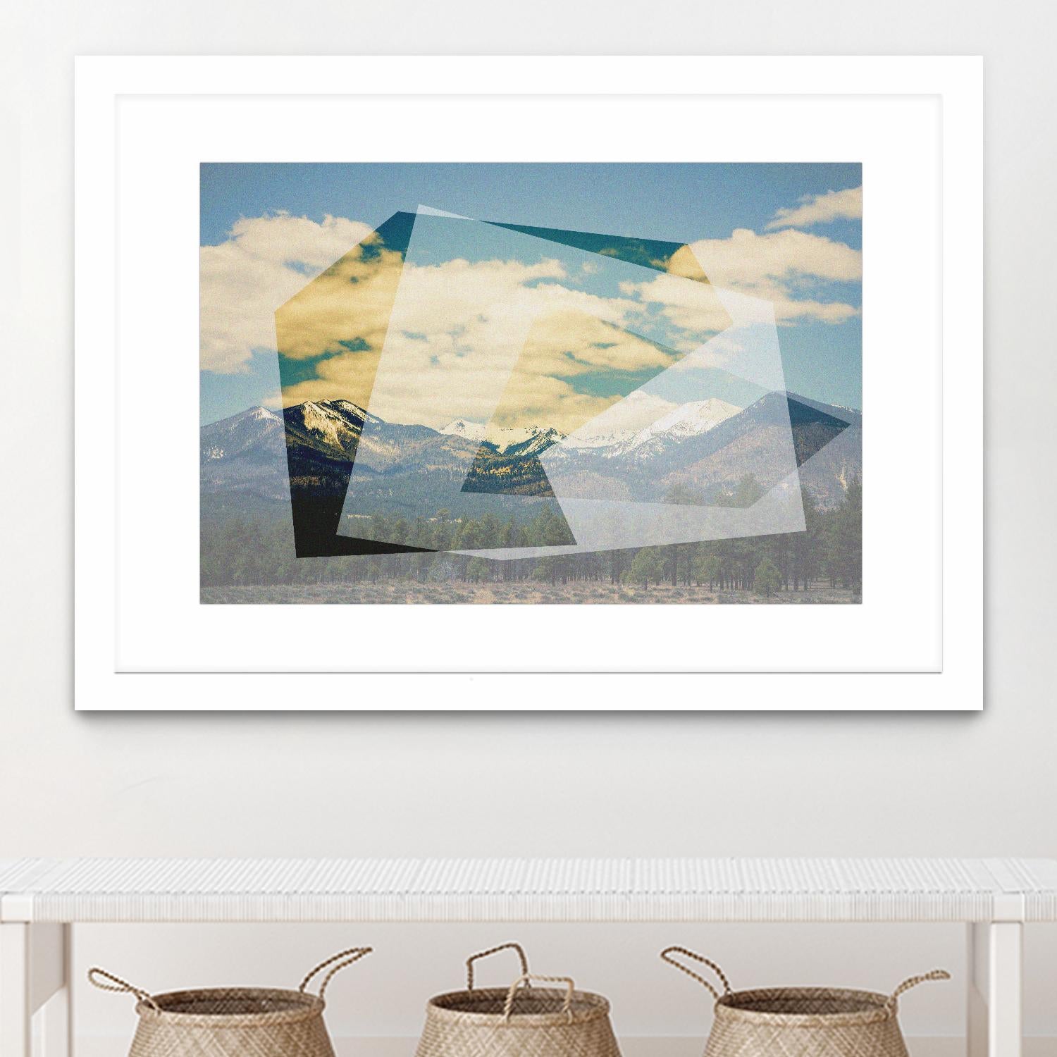 The Geometric Hills 1 by DavidJordan Williams on GIANT ART - blue shapes