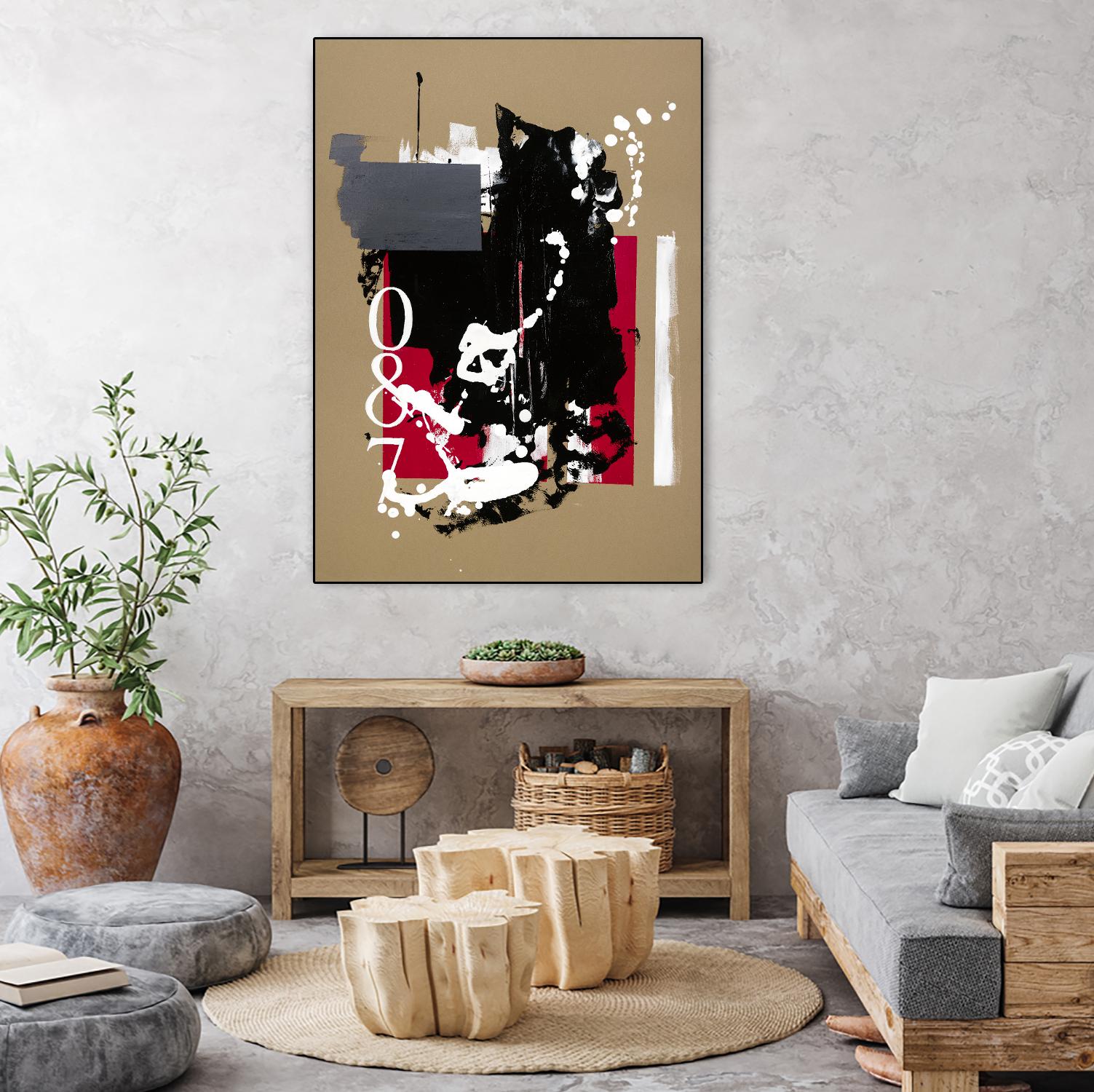 Zero Series No. 087 by Emma Jones on GIANT ART - red abstract