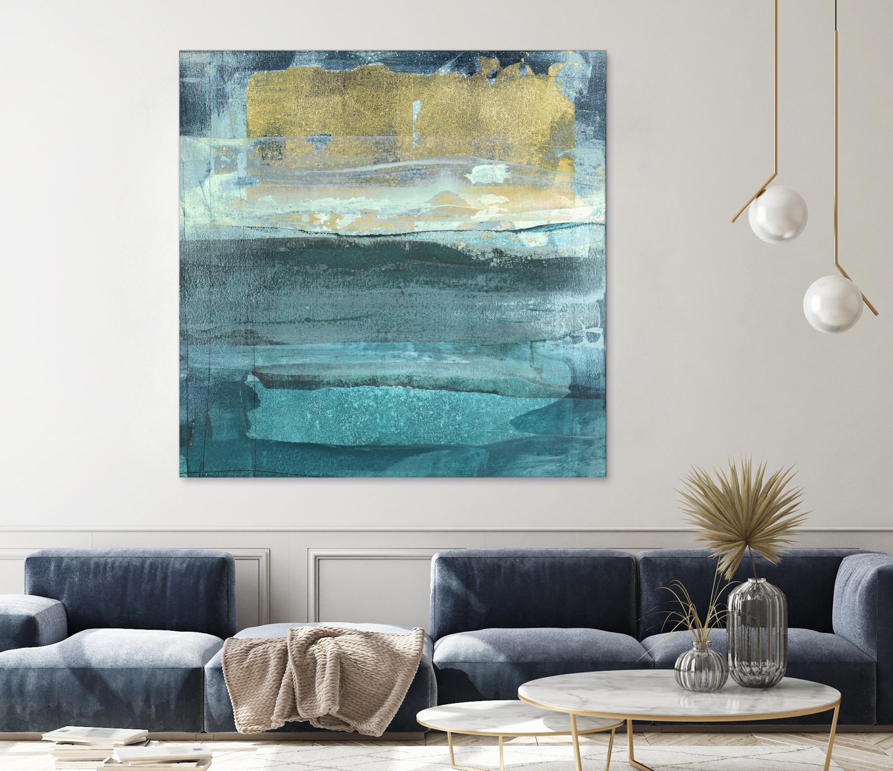 Indigo Evening 1 by Maeve Harris on GIANT ART - green abstract
