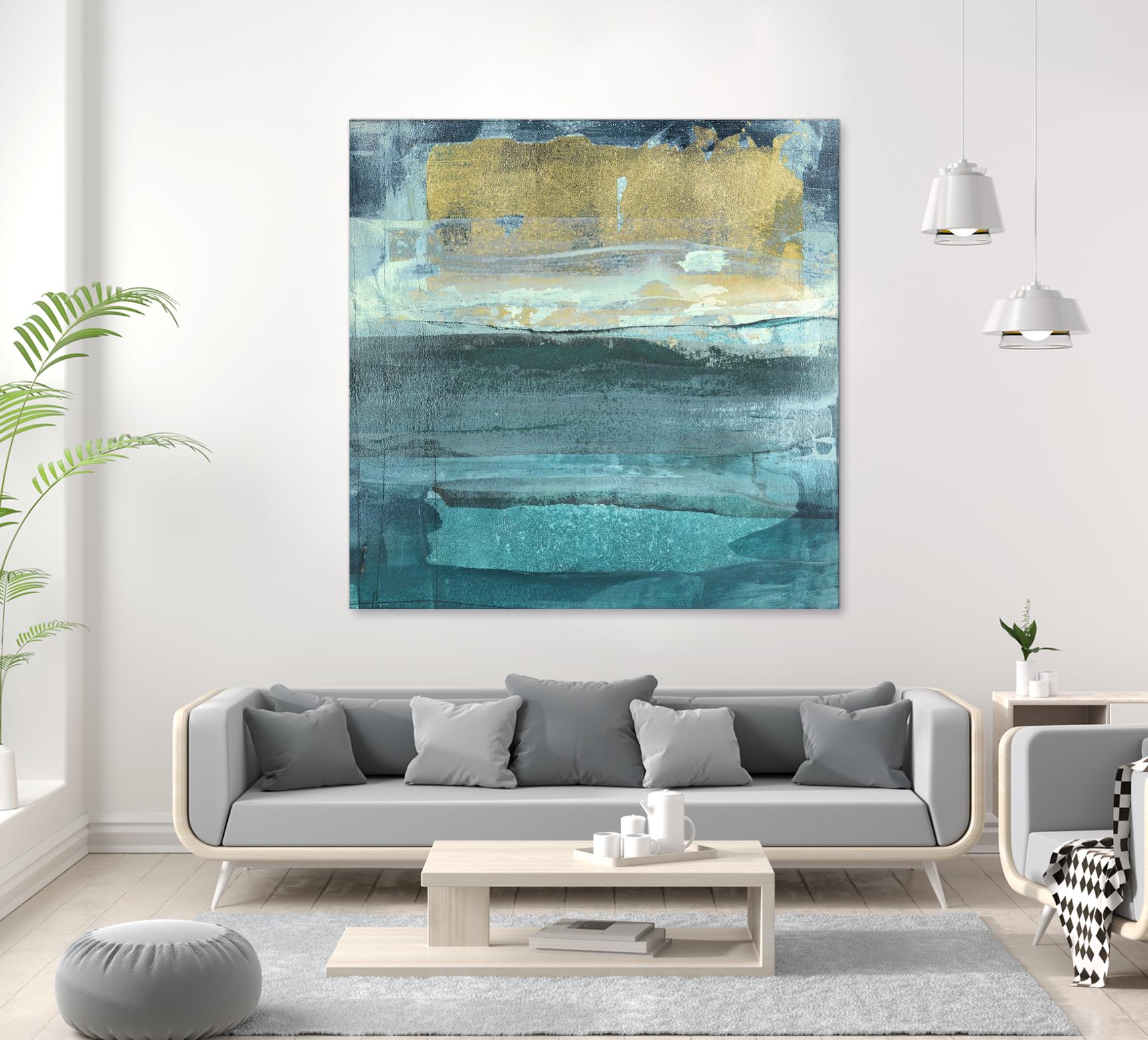 Indigo Evening 1 by Maeve Harris on GIANT ART - green abstract