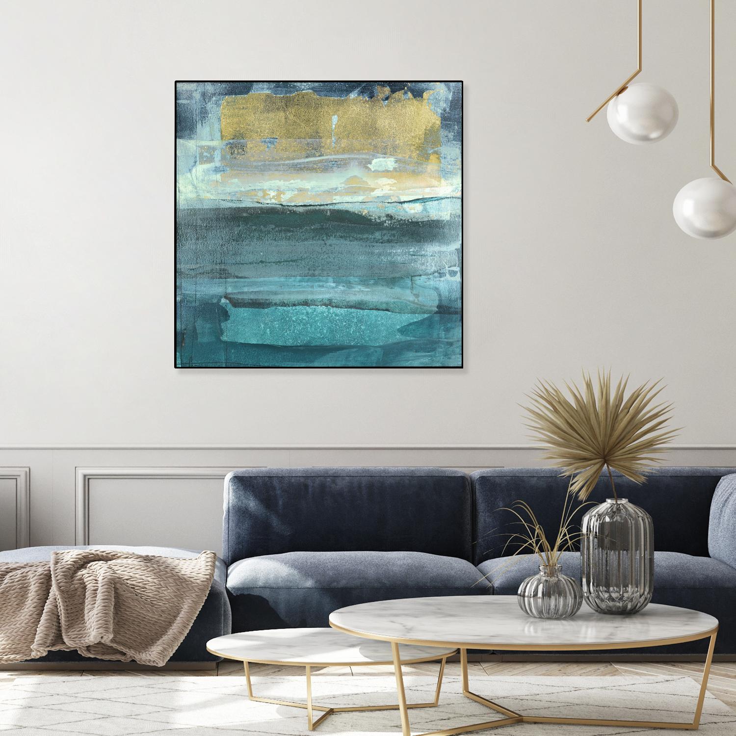 Indigo Evening 1 by Maeve Harris on GIANT ART - green abstract