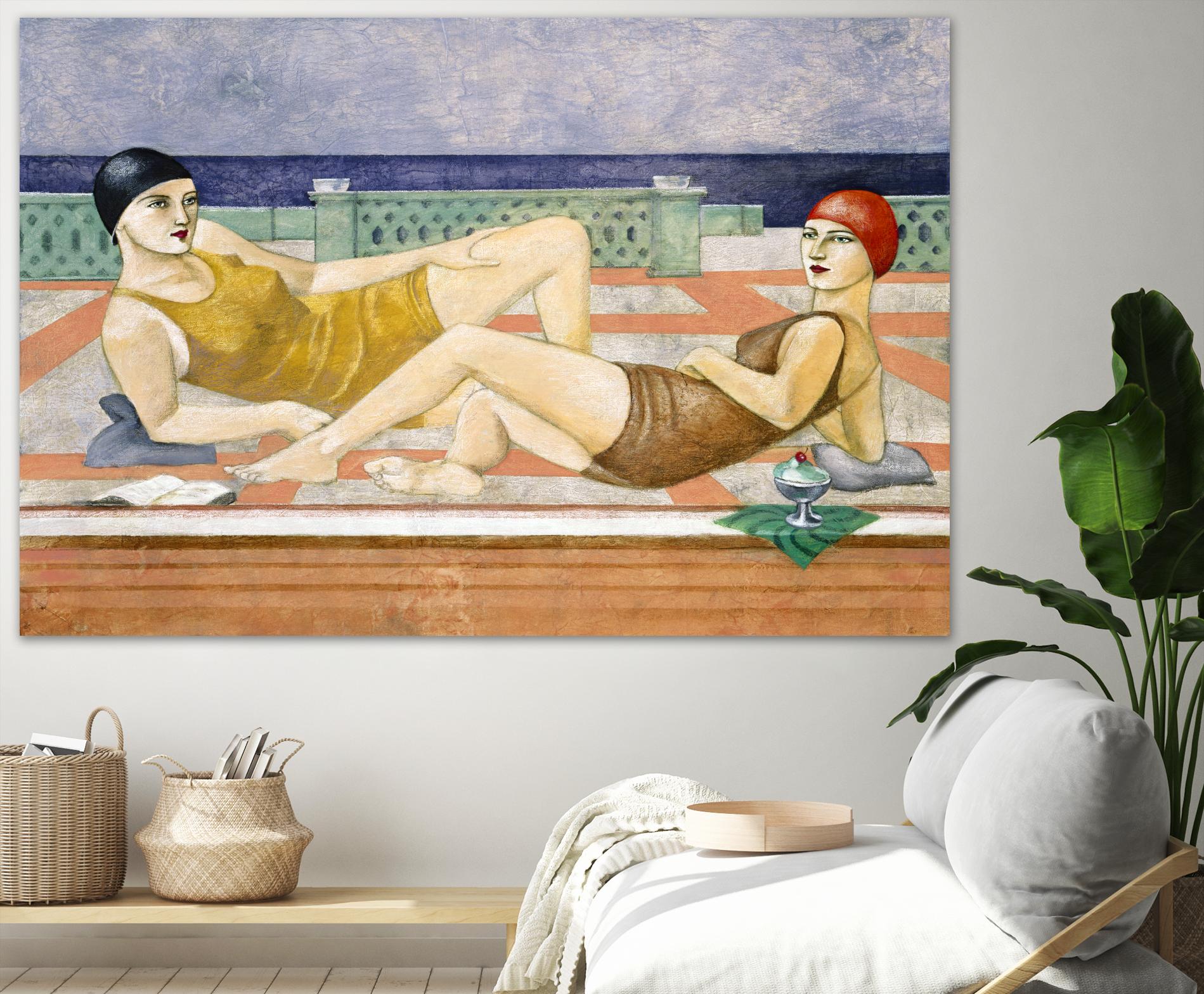 The Bathers by Susan Conti on GIANT ART - blue everyday life