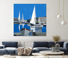Voiles Blanches I by Demagny on GIANT ART - grey sea scene