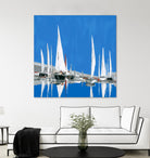 Voiles Blanches II by Demagny on GIANT ART - grey sea scene
