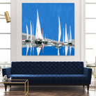 Voiles Blanches II by Demagny on GIANT ART - grey sea scene